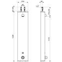 Panneau de douche Securitherm 792403 à pile, alimentation haute par robinets d'arrêt droits sans porte-savon
