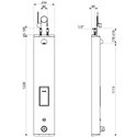 Panneau de douche Securitherm 792504 sur secteur, alimentation haute par robinets d'arrêt droits avec porte-savon