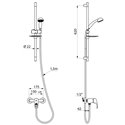 Ensemble de douche 2239EPSKIT standard raccords standards