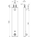 Panneau de douche Securitherm 792400 alimentation haute par robinets d'arrêt droits