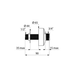 Raccords 855755UK.2P droits pour TC Stop/Check