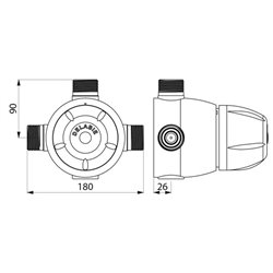 Mitigeur centralisé pour bouclage 731054 140 M1''1/4