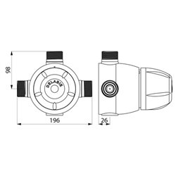 Mitigeur centralisé pour bouclage 731055 190 M1''1/2
