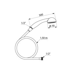 Ensemble de douche jetable 809Y.25P lot de 25 jaunes