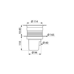Siphon de sol 683002 Ø114 mm  