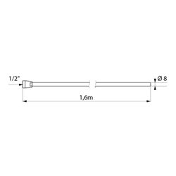 Flexible de douche 837T4 chromé L 1,60 m