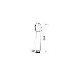 Douchette 434182 à poussoir M1/2''