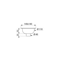 Siphon de sol 684000 140x 140 mm