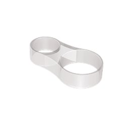 Collier antichute de douchette 830 blanc pour barre de douche