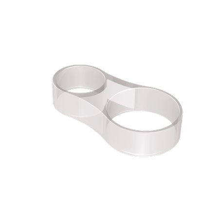 Collier antichute de douchette 830 blanc pour barre de douche