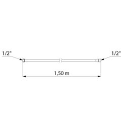 Flexible de douche 830T1 noir L 1,50 m