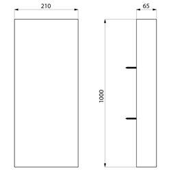 Rallonge panneau de douche 790152 aluminium L 210 mm