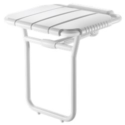 Siège rabbatable avec pied 510410 large blanc