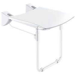 Siège avec pied seul 510430N inox époxy blanc