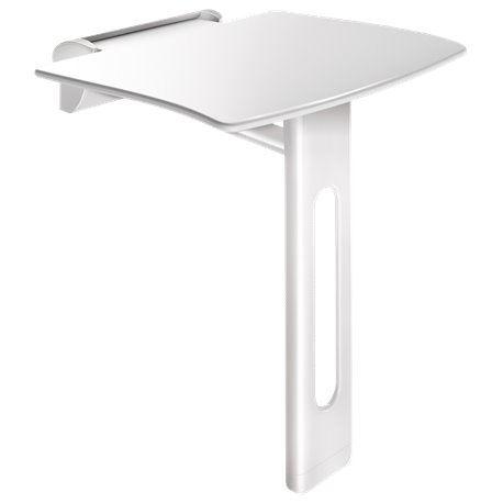 Siège de douche rabattable amovible 511930W blanc mat