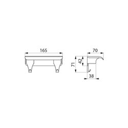 Tablette de douche pour barre 511922P chromé  