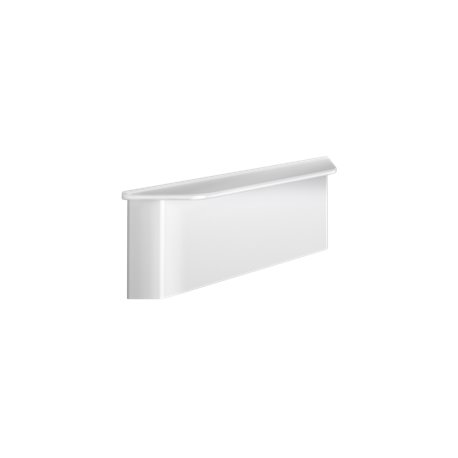 Tablette de douche murale cache fixation 511921FW blanc mat avec plaque de fixation