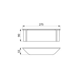 Tablette de douche murale cache fixation 511921FW blanc mat avec plaque de fixation