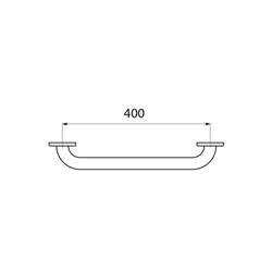 Barre d'appui droite 50504P2 Ø32 mm, 400 mm UltraPolish