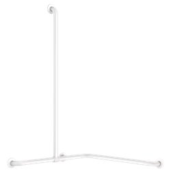Barre d'angle 2 murs avec remontée verticale coulissante Basic époxy 35481W Blanc  