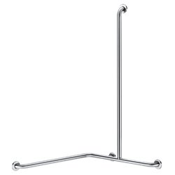 Barre d'angle 2 murs avec remontée verticale 5481DS UltraSatin, à droite remontée fixe
