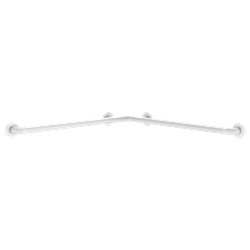 Barre coudée d'angle 2 murs 5121N Blanc pour siège de douche