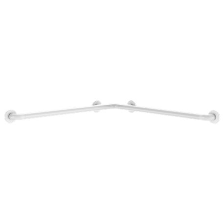 Barre coudée d'angle 2 murs 5121N Blanc pour siège de douche
