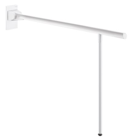Barre d'appui rabattable avec béquille 511963W 850 mm blanc mat