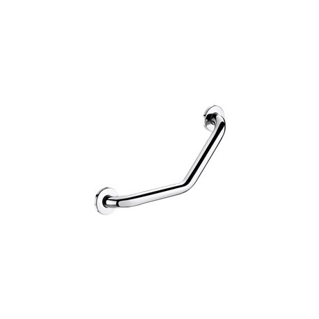 Barre d'appui coudée à 135° 5083P Ø32 mm, 220x220 mm, 2 points de fixation UltraPolish