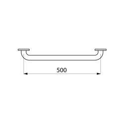 Barre d'appui droite 50505P2 Ø32 mm, 500 mm UltraPolish