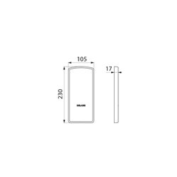 Cache fixations 511950FW avec plaque de fixations blanc mat