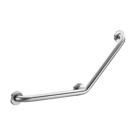 Barre d'appui coudée à 135° 5082S Ø32 mm, 400x400 mm, 3 points de fixation UltraSatin