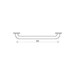 Barre d'appui droite 50504N 400 mm  