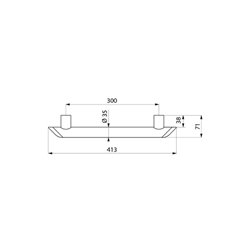 Barre d'appui droite 511903C 300 mm anthracite métallisé