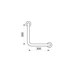 Barre d'appui coudée à 90° 5180P2 UltraPolish  