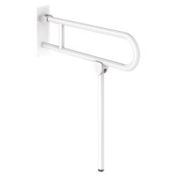 Barre d'appui rabattable Basic époxy 511517W Blanc avec béquille