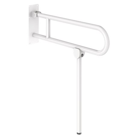 Barre d'appui rabattable Basic époxy 511517W Blanc avec béquille
