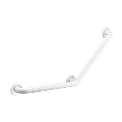 Barre d'appui coudée à 135° 5082W Ø32 mm, 400x400 mm, 3 points de fixation blanc