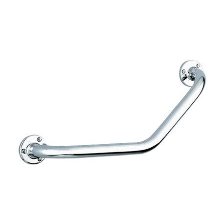 Barre d'appui coudée à 135° ECO brillant 550 220x220 mm inox