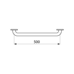 Barre d'appui droite 50505S Ø32 mm, 500 mm UltraSatin