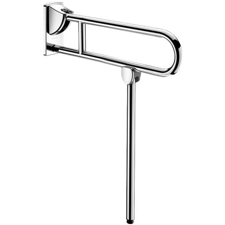 Barre d'appui rabattable 510162P UltraPolish avec béquille, 650 mm
