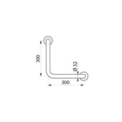 Barre d'appui coudée à 90° 5180S UltraSatin  