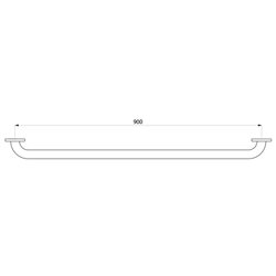 Barre d'appui droite 50509P2 Ø32 mm, 900 mm UltraPolish