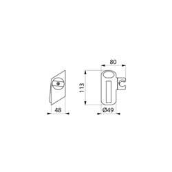Coulisseau pour douchette 511911W blanc mat 