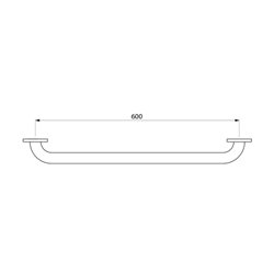 Barre d'appui droite 50506S Ø32 mm, 600 mm UltraSatin