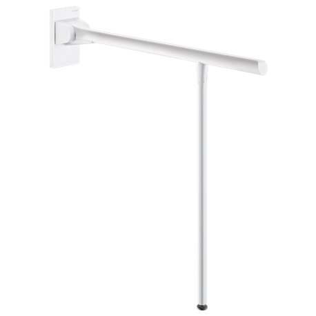 Barre d'appui rabattable avec béquille 511962W 650 mm blanc mat