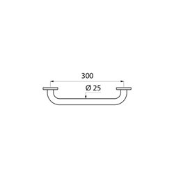 Barre d'appui droite ECO époxy 1530 300 mm Blanc