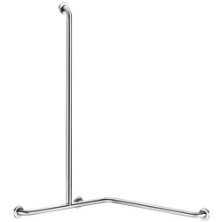 Barre d'angle 2 murs avec remontée verticale 5481GS UltraSatin, à gauche remontée fixe