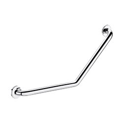 Barre d'appui coudée à 135° 5086P2 Ø25 mm, 400x400 mm, 2 points de fixation UltraPolish