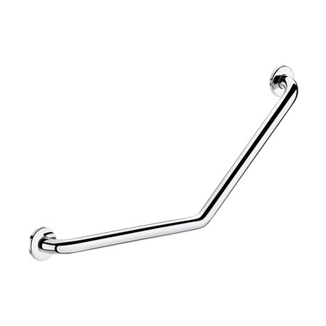 Barre d'appui coudée à 135° 5086P2 Ø25 mm, 400x400 mm, 2 points de fixation UltraPolish